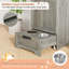 Station d'alimentation pour chien avec station d'alimentation cachée pour animaux, armoire de rangement pour aliments-569185945