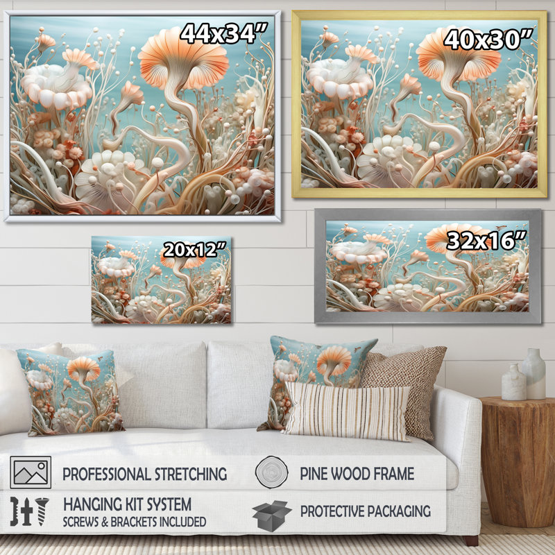 Balanophyllia S Secret Sanctuary sur toile, H 24 po x l 32 po x P 1 po, Toile tendue