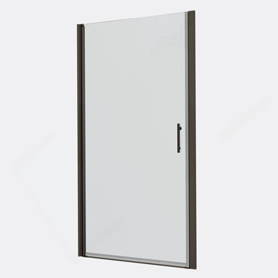 1 3/8" Adjustment,Universal Pivot Shower Door, Open Outside, With 1/4" Tempered Glass Finish 3472