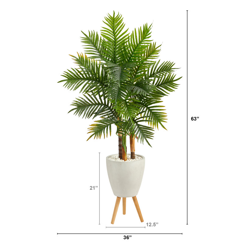 Palmier artificiel 63 po en pot