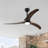 52" Solid Wood Blades Ceiling Fan, Indoor Outdoor Ceiling Fan With Light With Remote Control, Noiseless Reversible Motor, 6 Speed ,3 Color , For Patio Living Room, Bedroom, Indoor-2117142481-2117142483