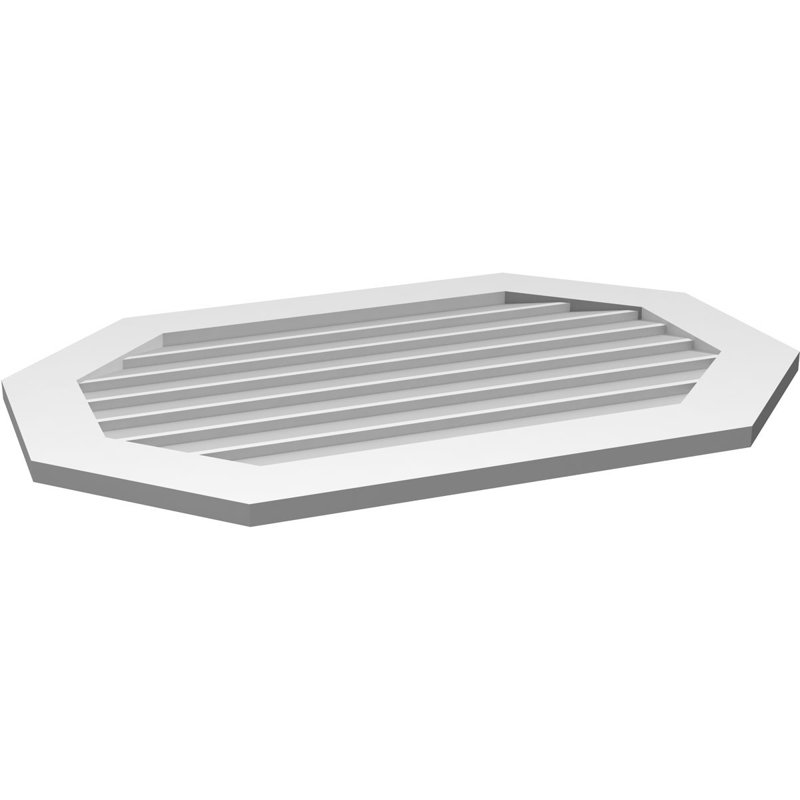 Évent horizontal gondole allongé en surface octogonal Signature, H 26 po x l 38 po x P 1 po