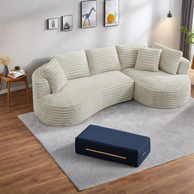 Canapé modulaire à compression, velours côtelé moderne pour la maison