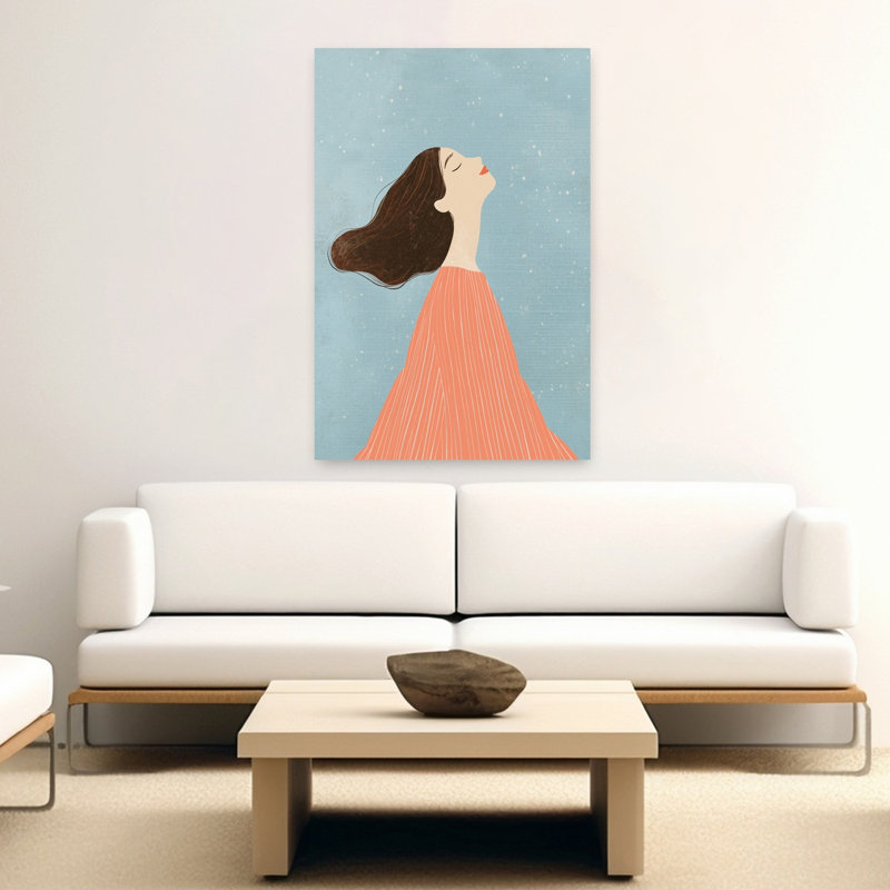 Peaceful Dreamer, paysage moderne abstrait, art mural, H 60 po x l 40 po