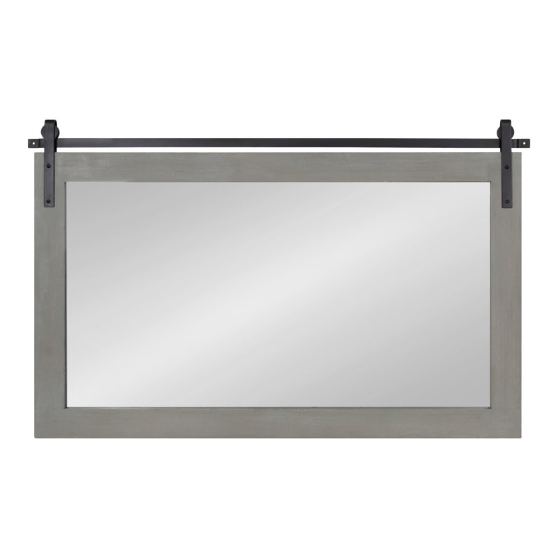 Miroir Dayanah, 38,75 po x 25,75 po, Gris rustique