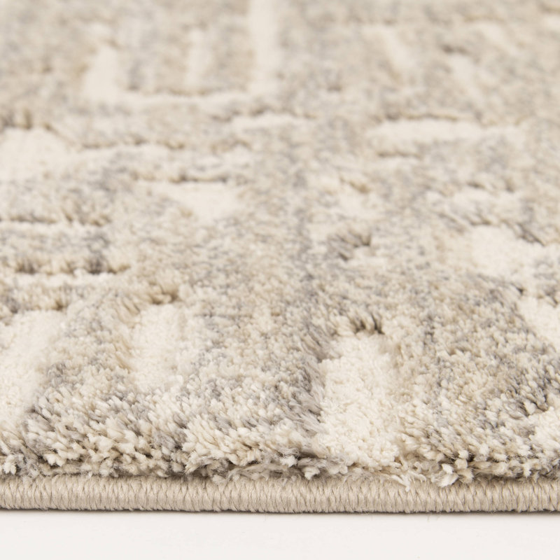Brayden Studio® Hamadi Armonia Beige Abstract Indoor Polyester Area Rug, Runner 2'3" x 7'7"
