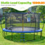 Trampolines d'extérieur robustes de 8 pi avec capacité de poids de Maxlead 1200LBS pour enfants adultes avec enceinte sécuritaire-121372690