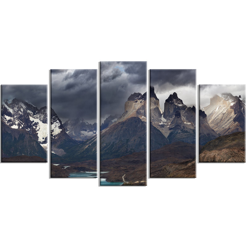 « torres del varanas, cuernos montagnes », ensemble de 5 reproductions d’art mural sur toiles tendues