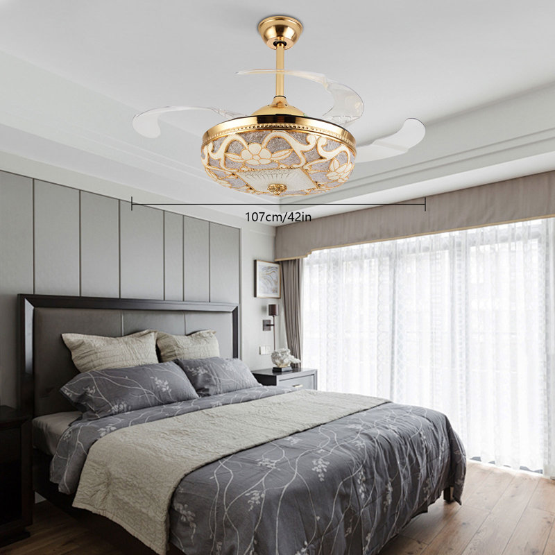 Keivah 42" Ceiling Fan with LED Light and Remote Control