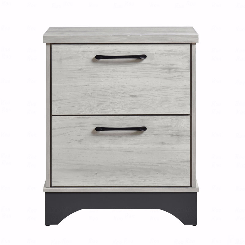 2-Drawer Bedroom Nightstand, Bedroom Furniture 1Pc