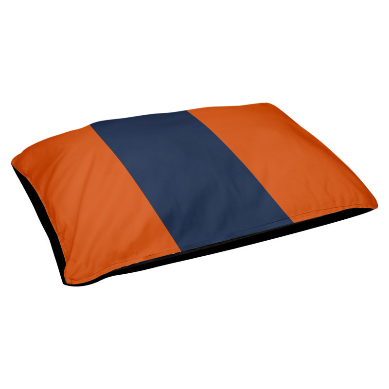 Coussin Detroit, Extra Large (50" W x 40" D x 7" H), Orange/Navy/Orange