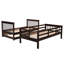 Lit superposé Twintwin avec lit gigogne simple pratique. Fabrication en bois massif. Compartiments de rangement sous les escaliers. Escalier sécuritaire. Polyvalent, il peut être séparé en deux lits. Aucun sommier tapissier requis.