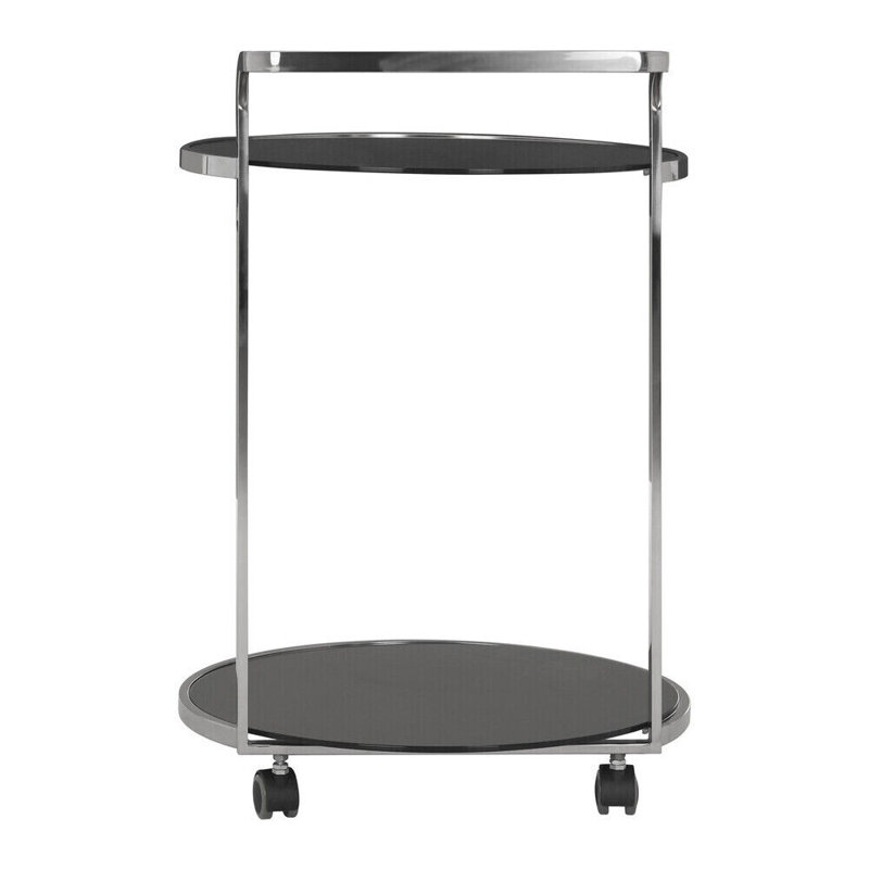 Santibanez Metal Bar Cart, Silver