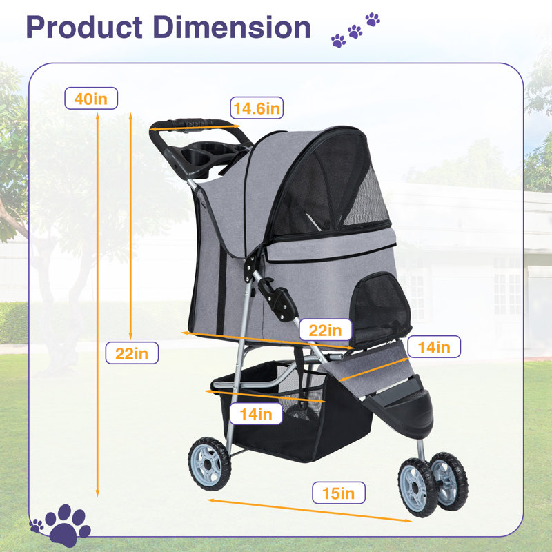 Poussette pliante Jogger, Gris