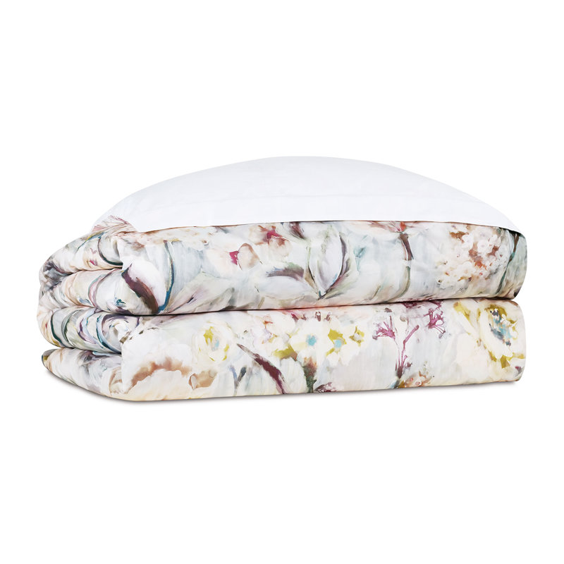 Andromeda Sateen Floral Duvet Cover, Twin Duvet Cover