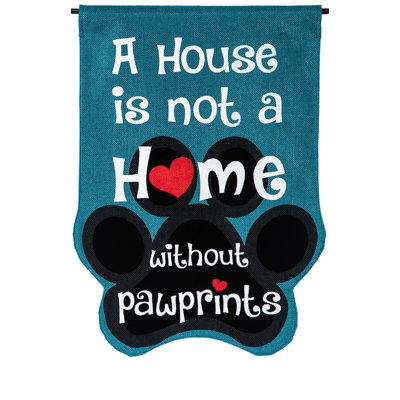 Drapeau de jardin en polyester 18 po x 13 po Heiress Paw Prints