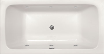 Danube 66'' x 34'' Whirlpool Solid Surface Bathtub