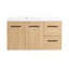 Ensemble de meuble-lavabo flottant mural 36 po avec lavabo 36 po, chêne clair, 2 portes et 2 tiroirs, plateau lavabo en gel, 3 boîtes-1320684484