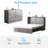 Full Murphy Bed Cabinet with USB, Storage Drawers & Tri-Fold Mattress-117300926