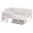 Dancy Twin Size Daybed With Desk And Shelves, Multi-Functional Bed Bed Frame With Lockers And Matching Stool-1034487237