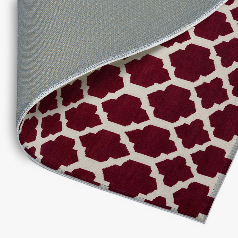 Tapis rouge intérieur et extérieur Trellis, Rectangulaire 2 pi x 3 pi