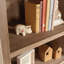 Bibliothèque avec tiroir, finition brune