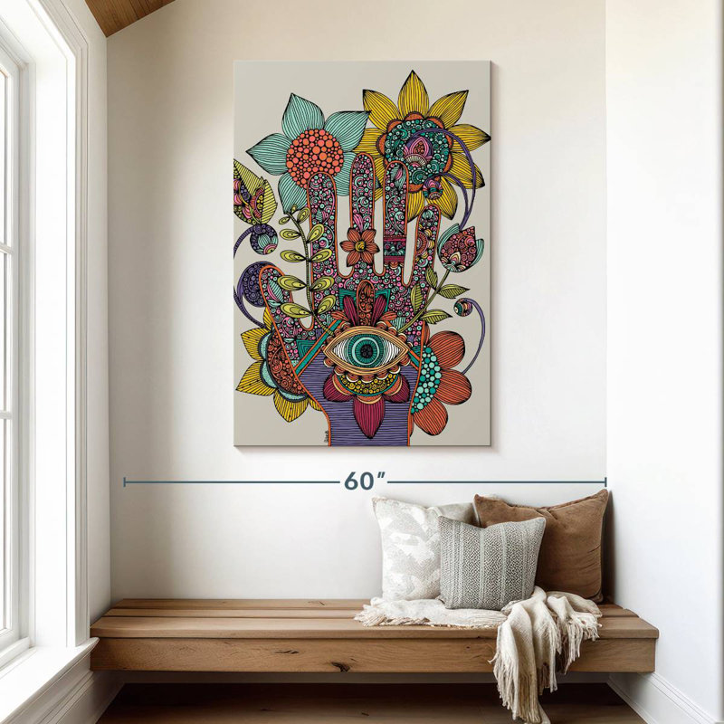 Adella Hamsa Eye, H 48 po x l 32 po