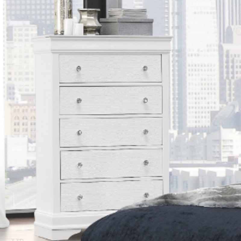 Commode en crocodile Shaker, Blanc