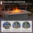 4-Piece Outdoor Rattan Modern Patio Fire Pit Conversation Set With Sofa & Swivel Chair-981370271-981370270