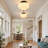 Milk Glass Semi Flush Mount Ceiling Light-1185819408