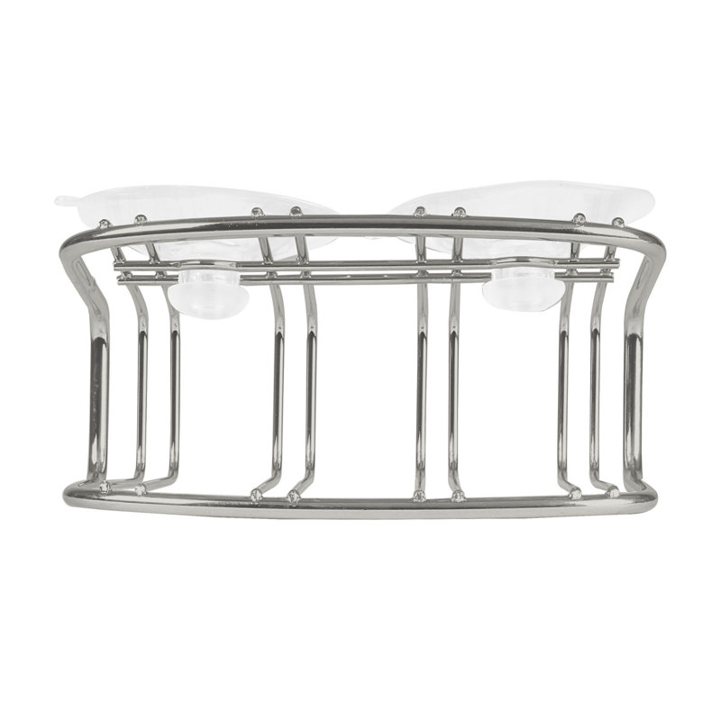 Spectrum Contempo Suction Cup Sponge Holder for Kitchen Sink, Satin Nickel, Satin Nickel