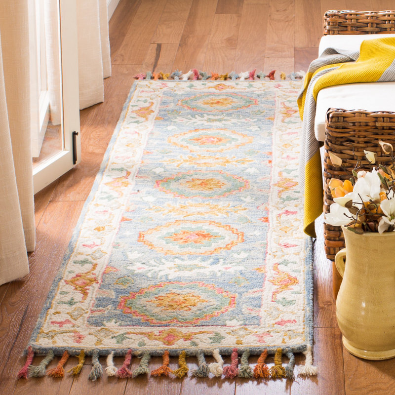 Tapis oriental en laine touffeté à la main Vahakn, Tapis de couloir 2 pi 3 po x 9 pi