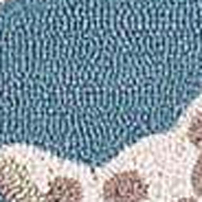 Tapis corail et coquillages 3 pi x 5 pi Seafoam