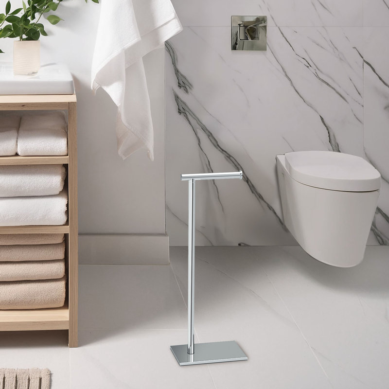 Porte-papier hygiénique sur pied Latitude II, Chrome