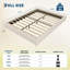 Lit plateforme Full Cloud avec revêtement, profil bas, pattes en bois, sans sommier.-1699569425-1699569424