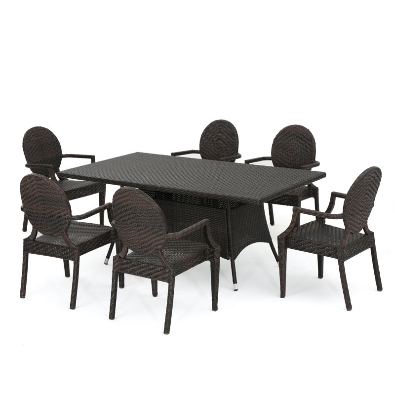 Ensemble repas d’extérieur 7 pièces Aurelio