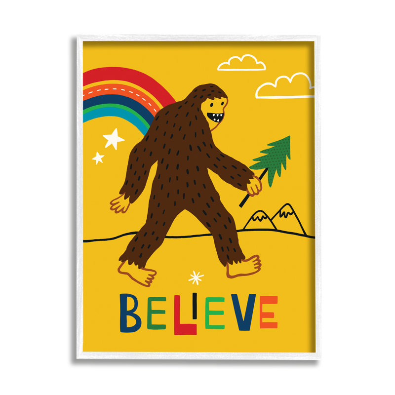 «Whimsical Believe Expression Happy Sourire Big Foot» par Nina Seven - impression, H 30 po x l 24 po