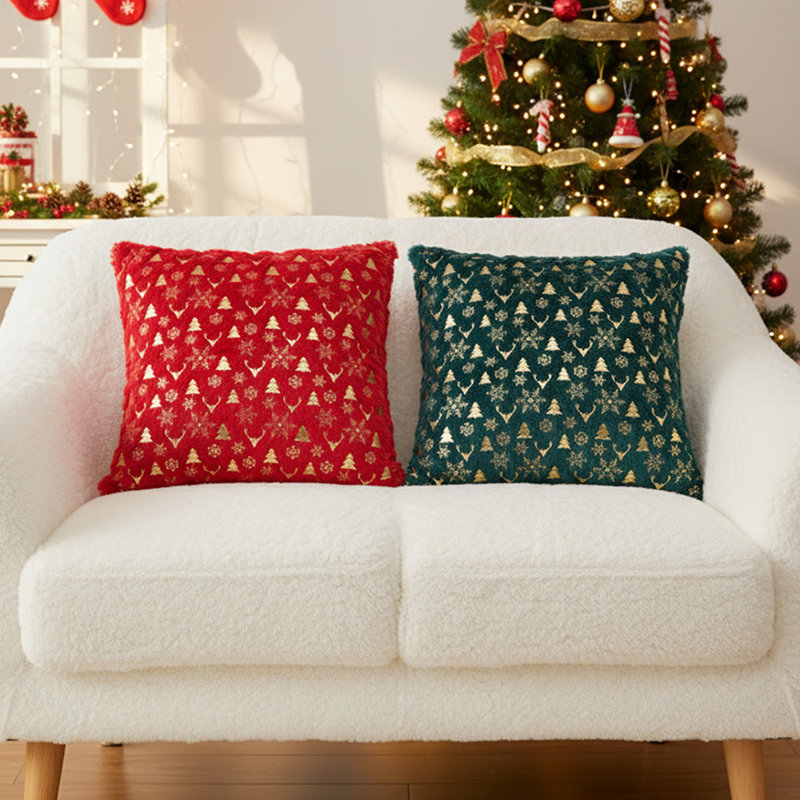 Abstract Red + Green Backrest Cushion