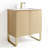 30-Inch Modern Bathroom Vanity with Sink, Light Natural Oak Double-Door Storage Cabinet, Adjustable Shelf, Soft Close, Family-Safe Rounded Design