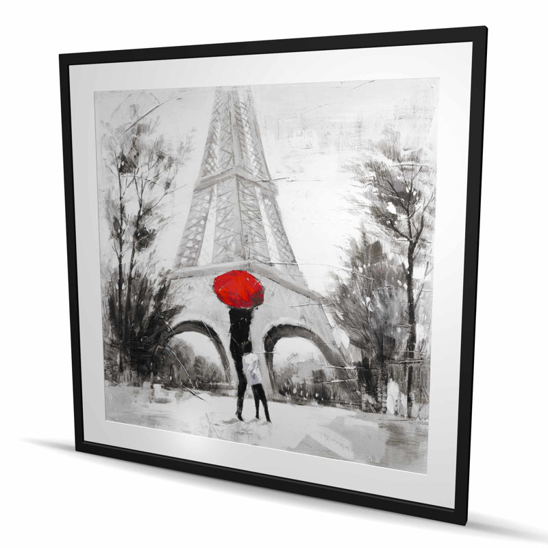 «Sweet Moment», impression romantique sur fond mat encadré