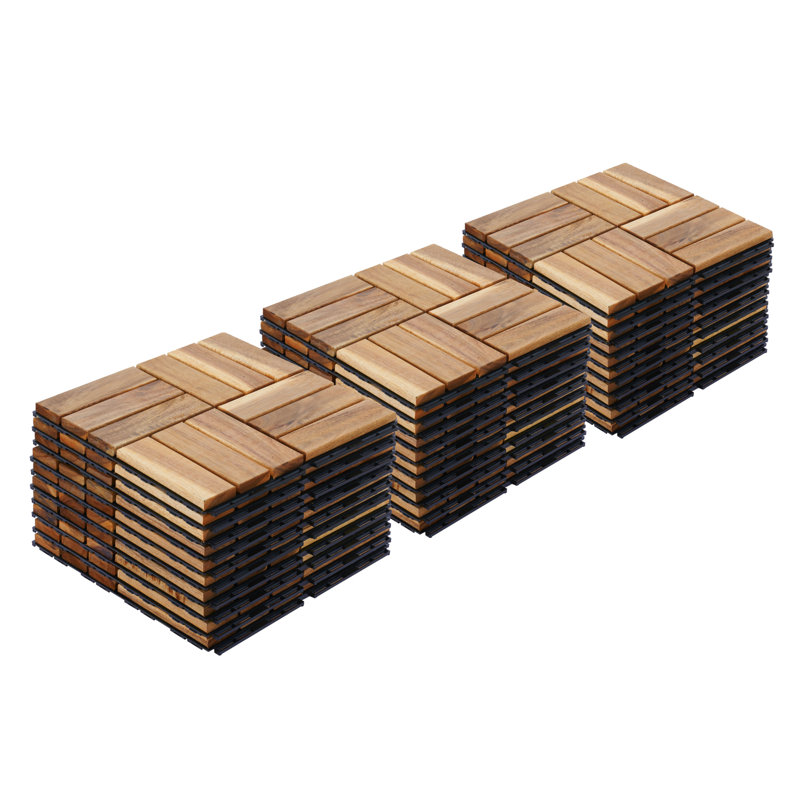 Carreaux de terrasse 12 po x 12 po, Brun gris