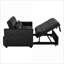 Canapé-lit convertible, causeuse réglable escamotable 3 en 1 pour le salon et le bureau à domicile | Noir | Velours-690956428