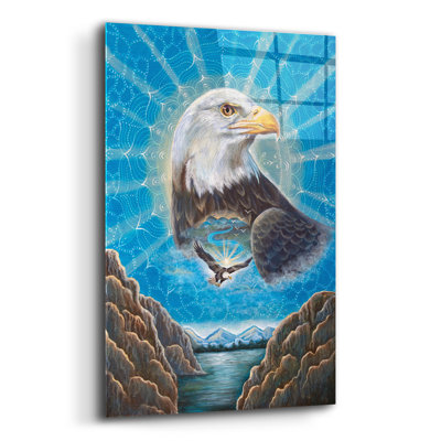 Epic Art 'Bald Eagle Medicine'  by Verena Wild Acrylic Glass Wall Art, 12" x 16"