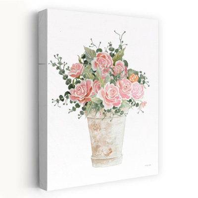 Cotton Candy Roses I, art floral printanier