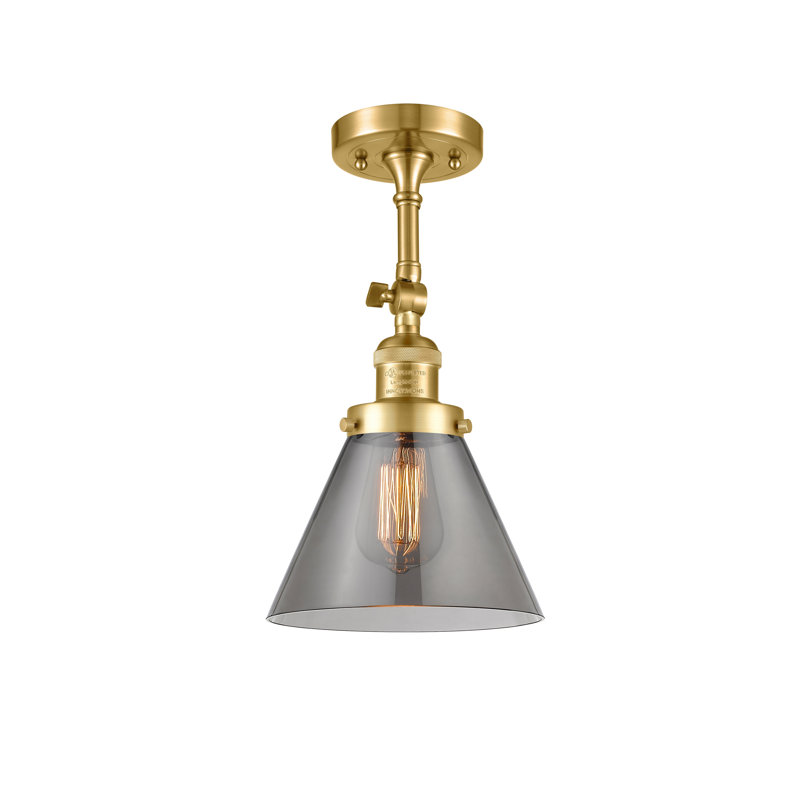 Cone 2 Light Tiltable Bath Vanity Light, Smoked, Satin Gold, Bulb Not Included