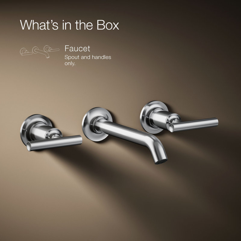 Purist® Wall-Mounted Bathroom Faucet, Polished Chrome, Lever Handle