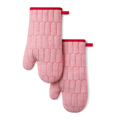 MARTHA STEWART, ensemble de 2 gants de cuisine matelassés en chambray 7 po x 13 po