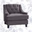 Fauteuil et repose-pieds en velours capitonné Asriel