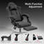 Fauteuil de jeu réglable en similicuir, siège d'ordinateur ergonomique avec appui-tête, repose-pieds et soutien lombaire-806468888