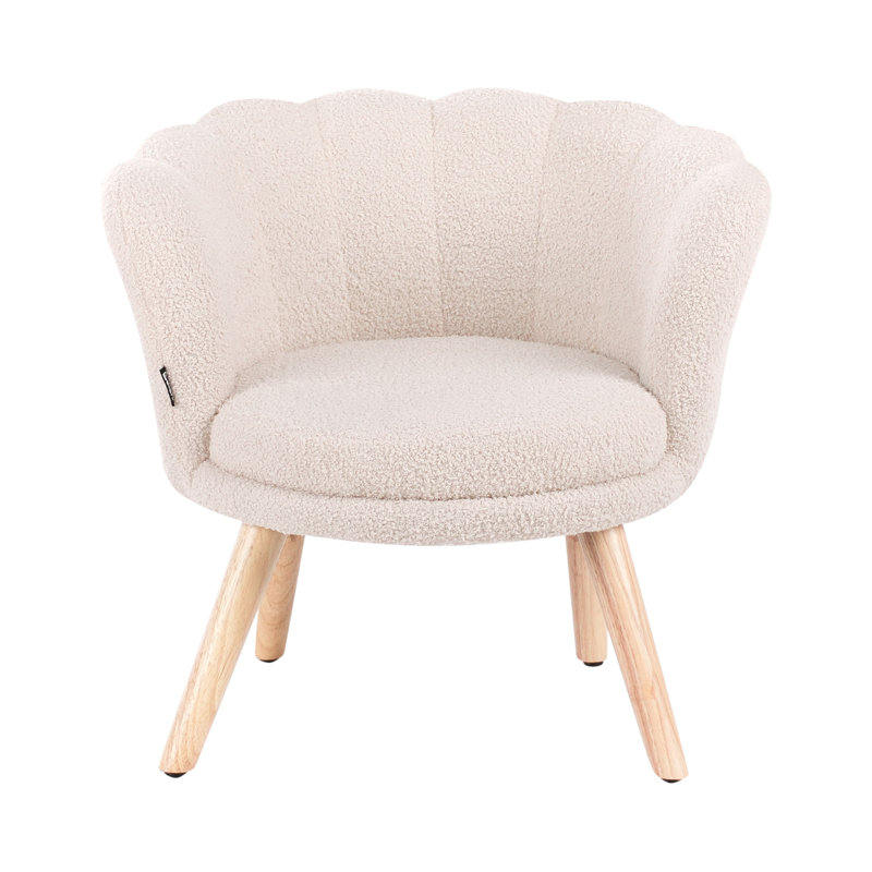 Kids Boucle Armchair Pastel HALBY, Beige